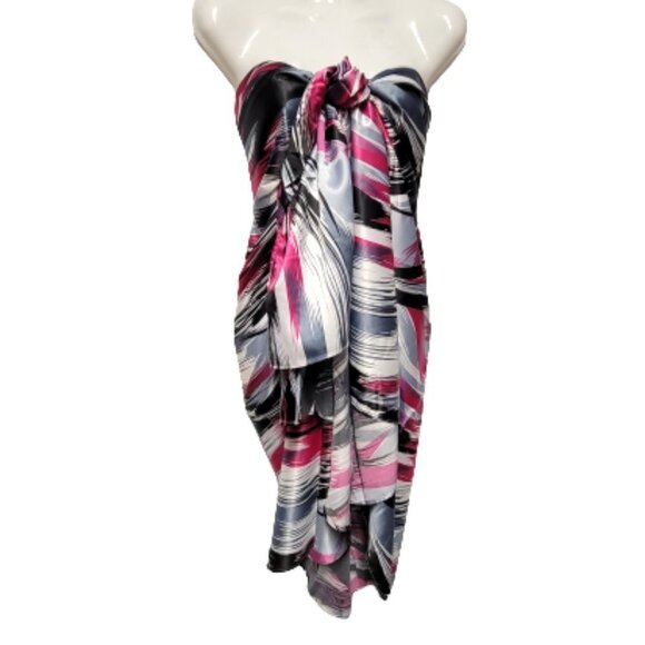 Pareo Sarong Skirt Swimsuit Cover Up Strapless Dress for Beach Vacation Wedding - Picture 1 of 8